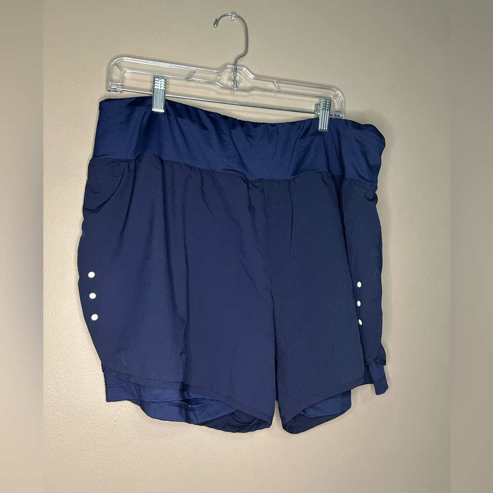 Ksmien Womens Navy Blue Shorts Size XXL
